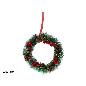 CORONA NAVIDAD RACIMOS DE BAYAS 25 CM