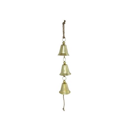 CAMPANA METAL X3 15X15X70 CM DORADO