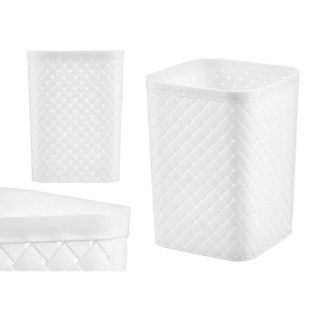 PAPELERA CUADRADA BLANCA