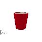 JARRON DE CERAMICA EFEC FLOCADO ROJO