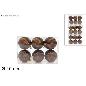 SET 6 PIEZAS BOLAS DE 10 CM MARRON EN CAJA