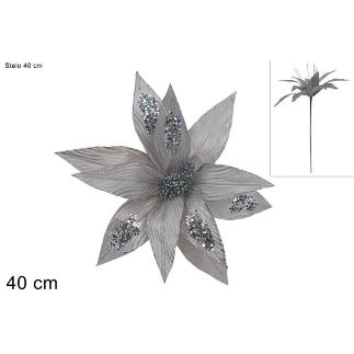 TALLO FLOR 40 CM VELLO PLATA