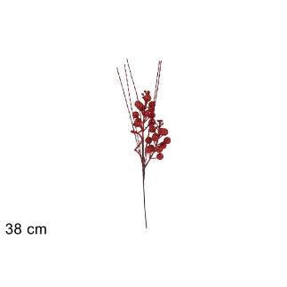 PINK ALAMBRE Y PEQUEÑAS BOLAS GLITTERADO 38 CM ROJO