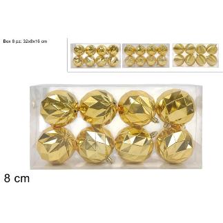 BOLA 8 CM 8 PZAS ORO