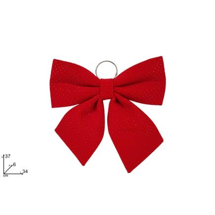 LAZO 34X36 CM EFECTO VELLO ROJO