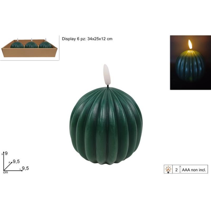 VELA LED 9.5 CM VERDE