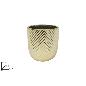 JARRON ESPIGADO DE CERAMICA ORO