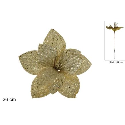 TALLO PONSETIA GLITTER CHAMPAGNE