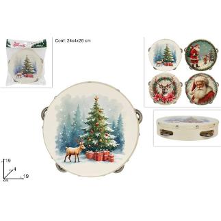 PANDERETA 19 CM NAVIDAD