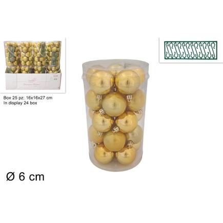 BOLA 6 CM 25 PZ ORO
