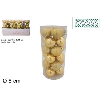BOLA 8 CM 24 PZ ORO