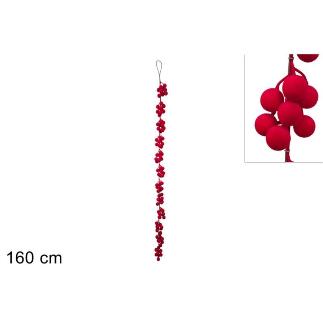 GUIRNALDA BAYAS ROJO 160 CM