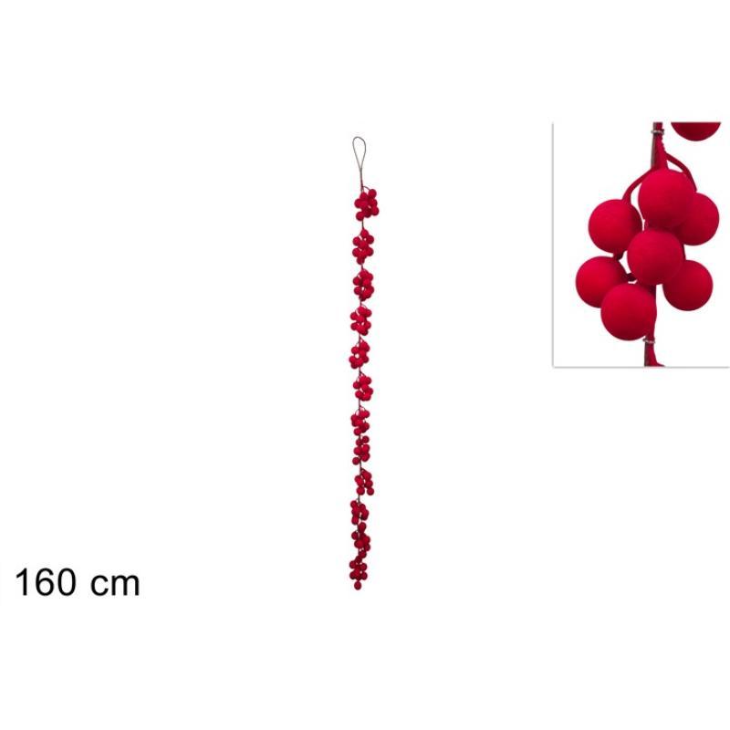 GUIRNALDA BAYAS ROJO 160 CM