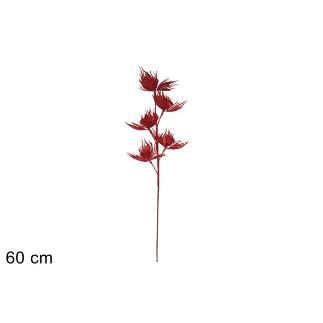 FLORES BRILLANTES COLOR ROJO, TALLO 60 CM