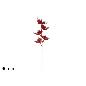 FLORES BRILLANTES COLOR ROJO, TALLO 60 CM