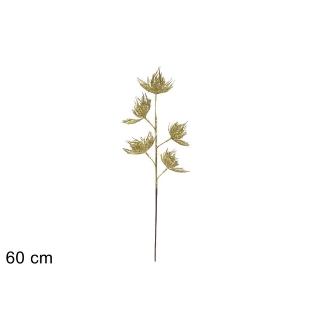 FLORES BRILLANTES COLOR ORO, TALLO DE 60 CM