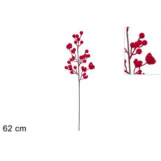 TALLO 62 CM BAYAS EN VELLO ROJO