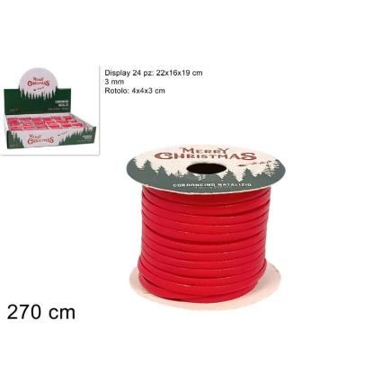 CORDONCILLO 3 MM X 270 CM ROJO