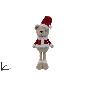 OSO NAVIDAD 50 CM CON VESTIDO VELLO