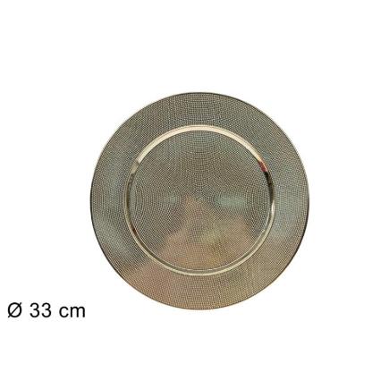 BAJO PLATO DORADO 33 CM