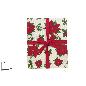 MANTEL NAVIDEÑO DE ALGODON 120X240 CM DEC ROJO