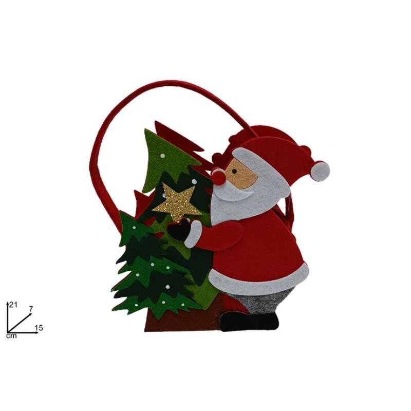 CESTO FIELTRO PAPA NOEL