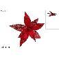 TALLO FLOR LENTEJUELAS MALLA 40 CM ROJO