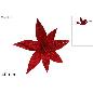 TALLO FLOR GLITTER 40 CM ROJO