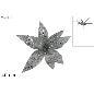 TALLO FLOR GLITTER 40 CM PLATA