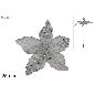 FLOR BELLO GLITTER 25 CM PLATA