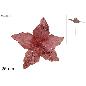 TALLO FLOR TERCIOPELO BRILLANTE 25 CM ROSA