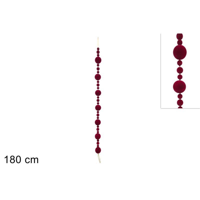 GUIRNALDA 180 CM BOLA BURDEOS