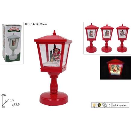 FAROL 32 CM ROJO CON MOVIMIENTO, MUSICA Y LUCES