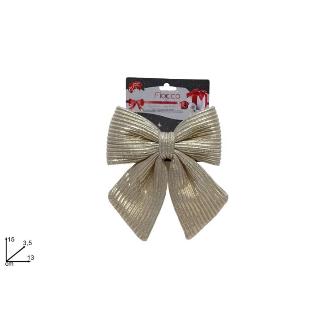 LAZO 13 CM TELA RAYAS BEIGE HJ2024-075H