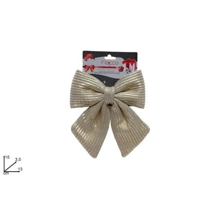 LAZO 13 CM TELA RAYAS BEIGE HJ2024-075H
