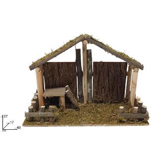 PESEBRE CON TRONCO Y MUSGO