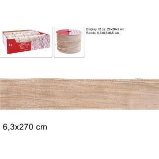 CINTA DE 6.3X270 CM EFECT TERCIOPELO BEIGE