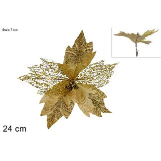 PINZA FLOR VELLO RETINAD 24 CM ORO