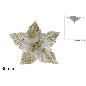 FLOR VELLO BLANCO 30 CM GLITTER