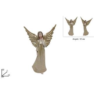 ANGEL EN RESINA 18 CM ACON ABRIGO DECO 2 MOD SURT