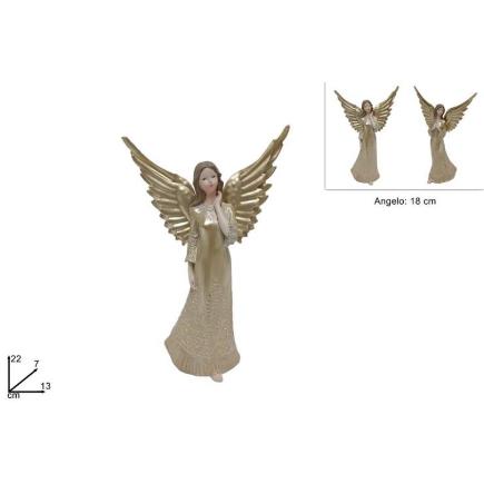 ANGEL EN RESINA 18 CM ACON ABRIGO DECO 2 MOD SURT