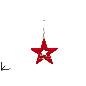 ESTRELLA ROJO CON FILO ORO