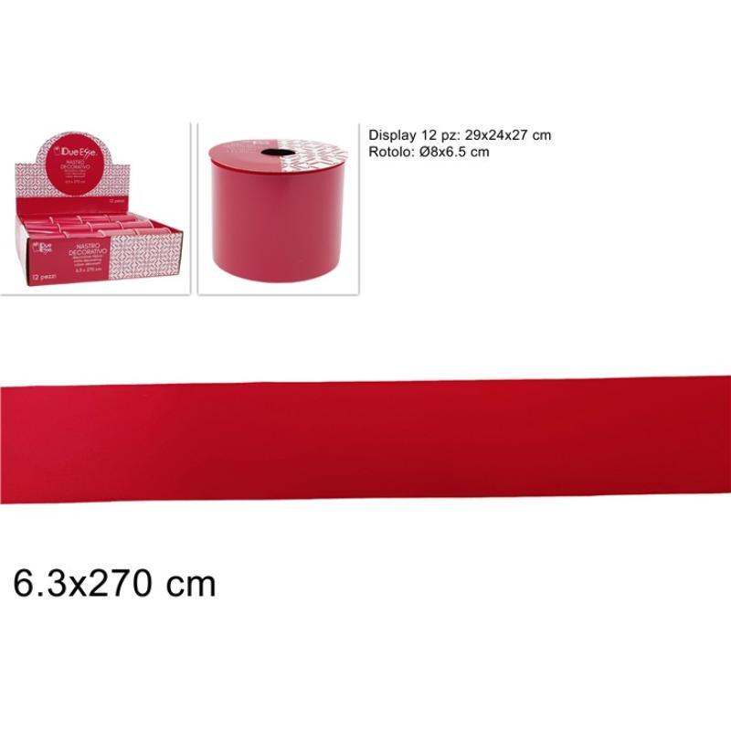 ROLLO CINTA ROJO 6.3X270 CM
