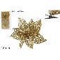 FLOR GLITTER CON PINZA ORO