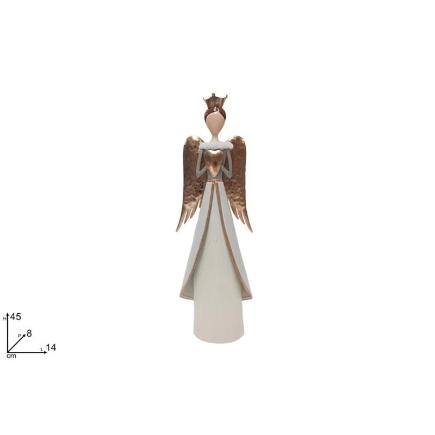 ANGEL 45 CM EN LATA CON DECO ORO