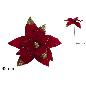 TALLO CON FLOR 62 CM EFE TERCIO ROJO CON LENTEJUELAS