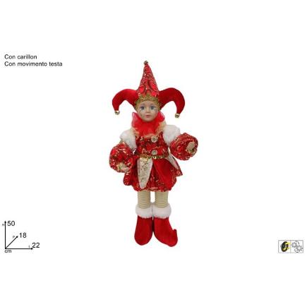 BUFON 50 CM CON MUSICA Y MOVIMEINTO ROJO