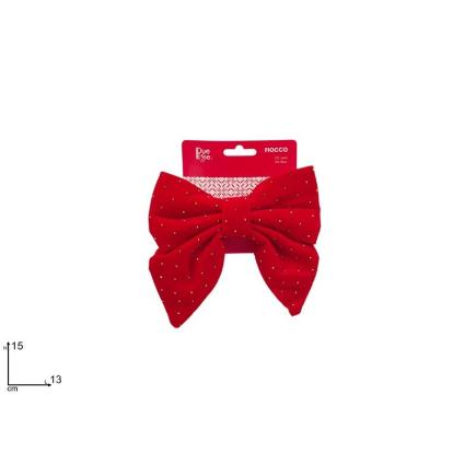 LAZO 13X15 CM EFECTO VELLO ROJO
