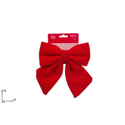 LAZO 16X18 CM EFECTO VELLO ROJO