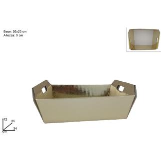 CESTA C MANIGLIA PICCOLA METALLICA ORO 26X23